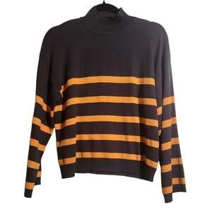 Neo Noir Women's Jumper Sweater Sz 34 US 2/Small Orange Brown Mock Neck Pullover